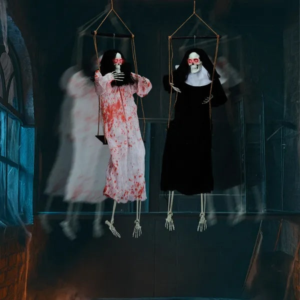 Outdoor Halloween Decorations 2 Packs Hanging Ghosts Decor With