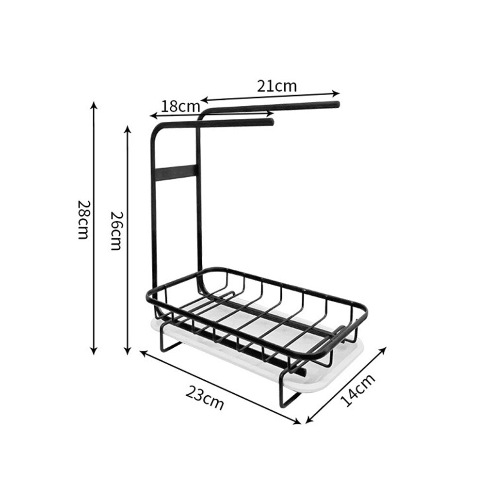 Kitchen Storage Standing Sink Wall Mounted Iron Drainer Organizer