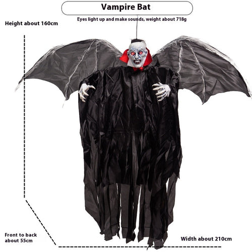 Big Bat Vampire Pendant Ornament Induction Luminous Atmosphere Props
