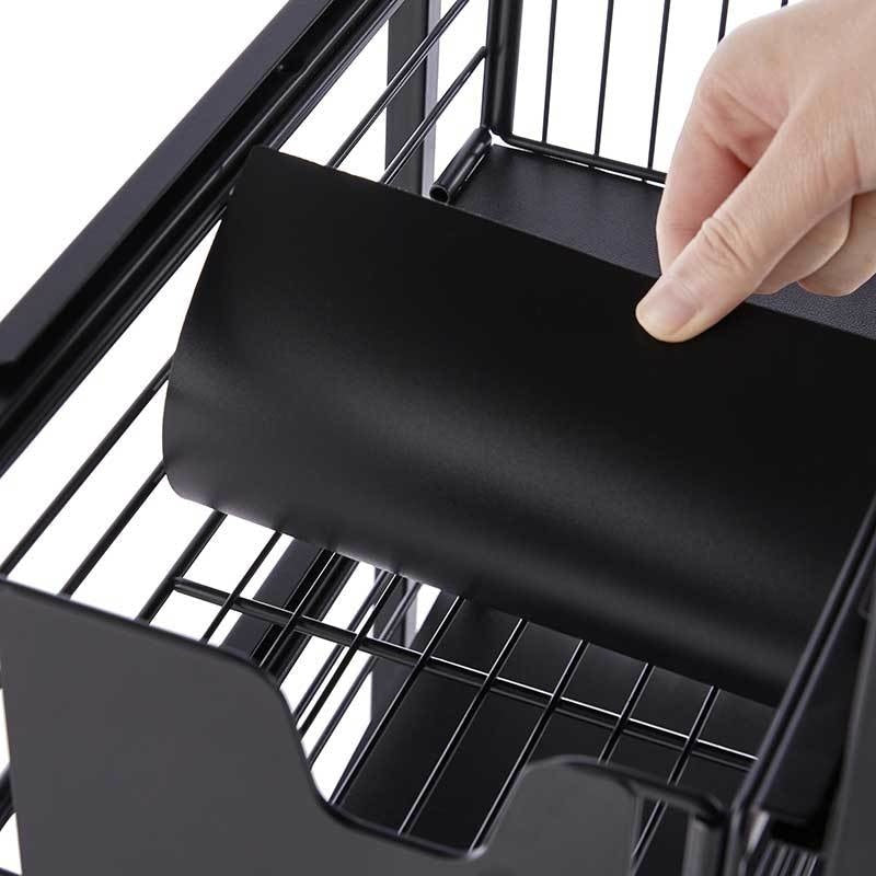 Kitchen Crevice Storage Shelf Board Metal Hand Push Cart