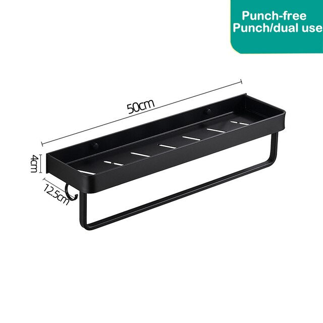 Kitchen Free Perforated Space Aluminum Seasoning Bottle Storage Rack