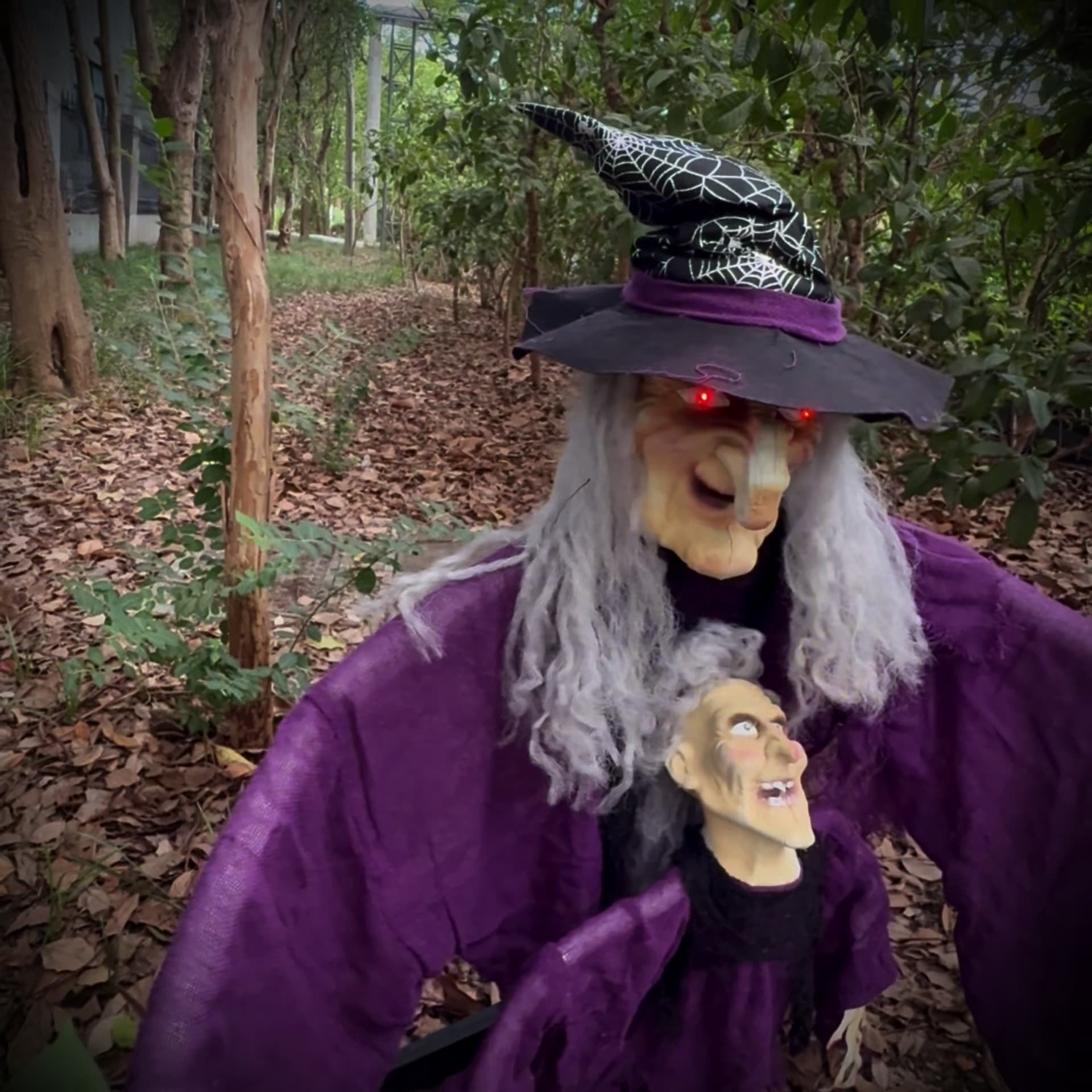 Halloween Parent-child Witch Ornaments Floor Outlet Luminous