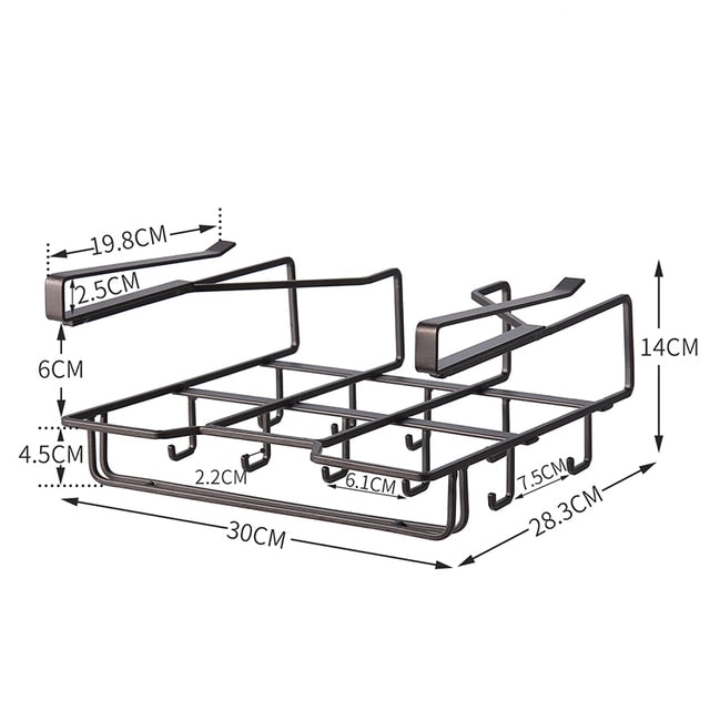 Kitchen Cabinet Organizer Storage Shelf Cupboard Hook Hanger