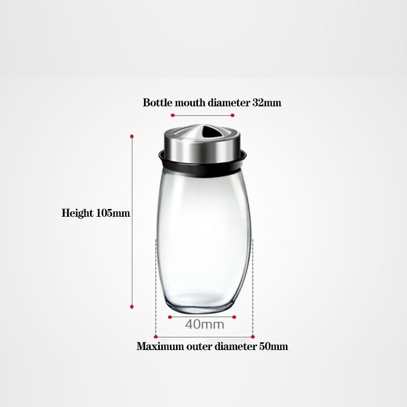 Glass Rotating Spice Rack Detachable Spice Jar Holder Kitchen Storage Box
