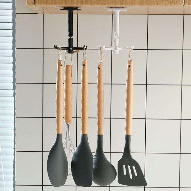 Rotating Hook  Wall Free Punching Multifunctional Glue Hook