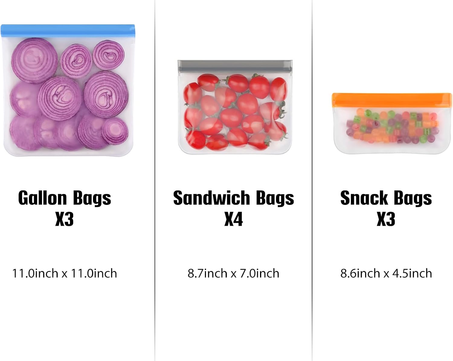 Reusable Silicone Food Storage Bags – Leakproof