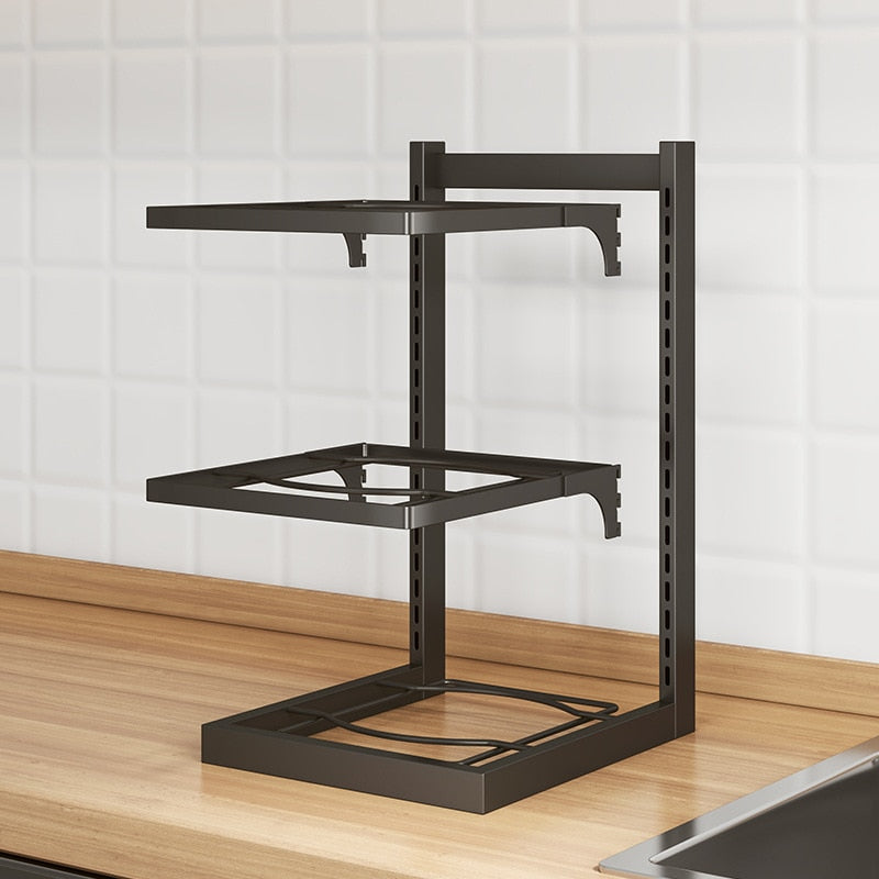 Kitchen Pot Rack Multi-Layer Storage Corner Pot Set Rack