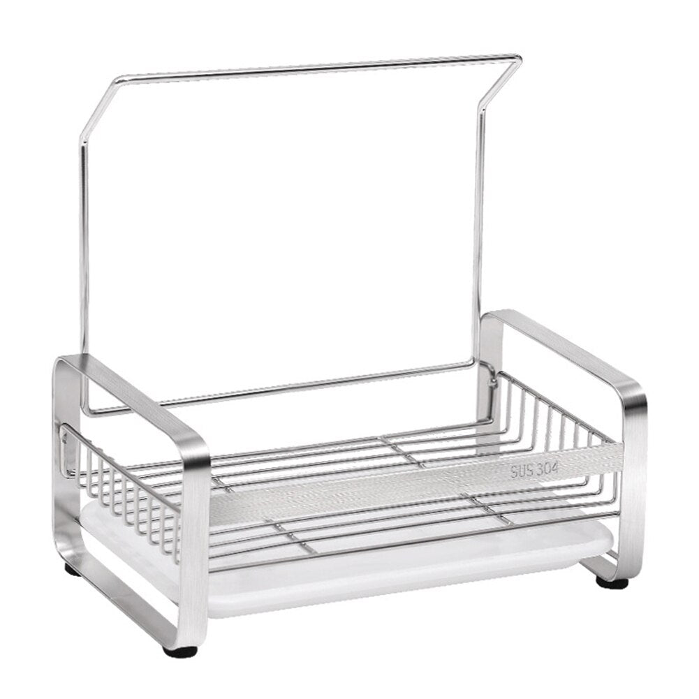 Kitchen Towel Sponge Holder Soap Storage Sink Tray Organizer