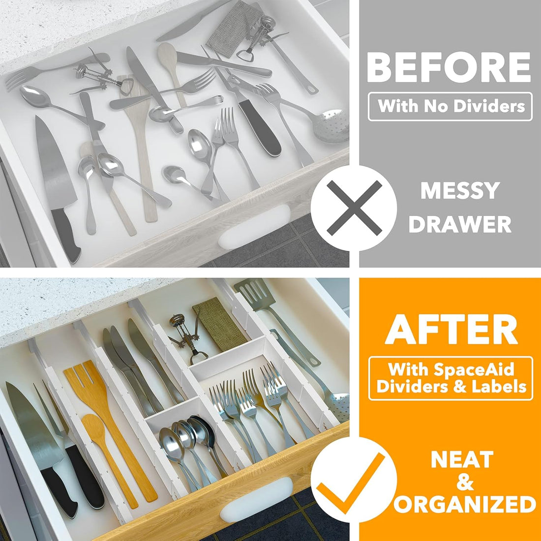 Adjustable Drawer Dividers – Set of 4