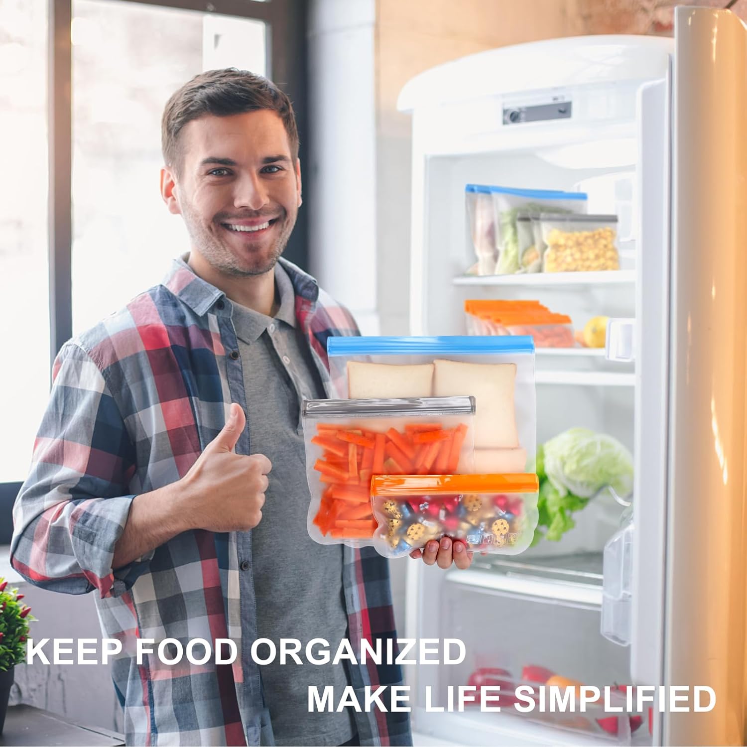 Reusable Silicone Food Storage Bags – Leakproof