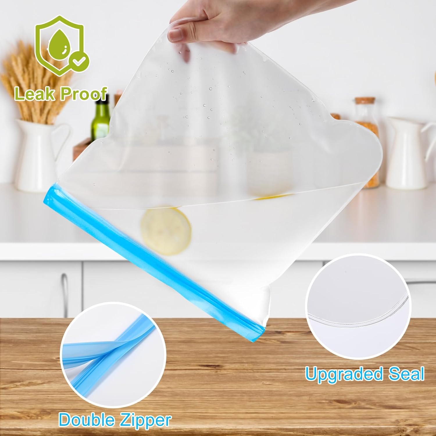 Reusable Silicone Food Storage Bags – Leakproof