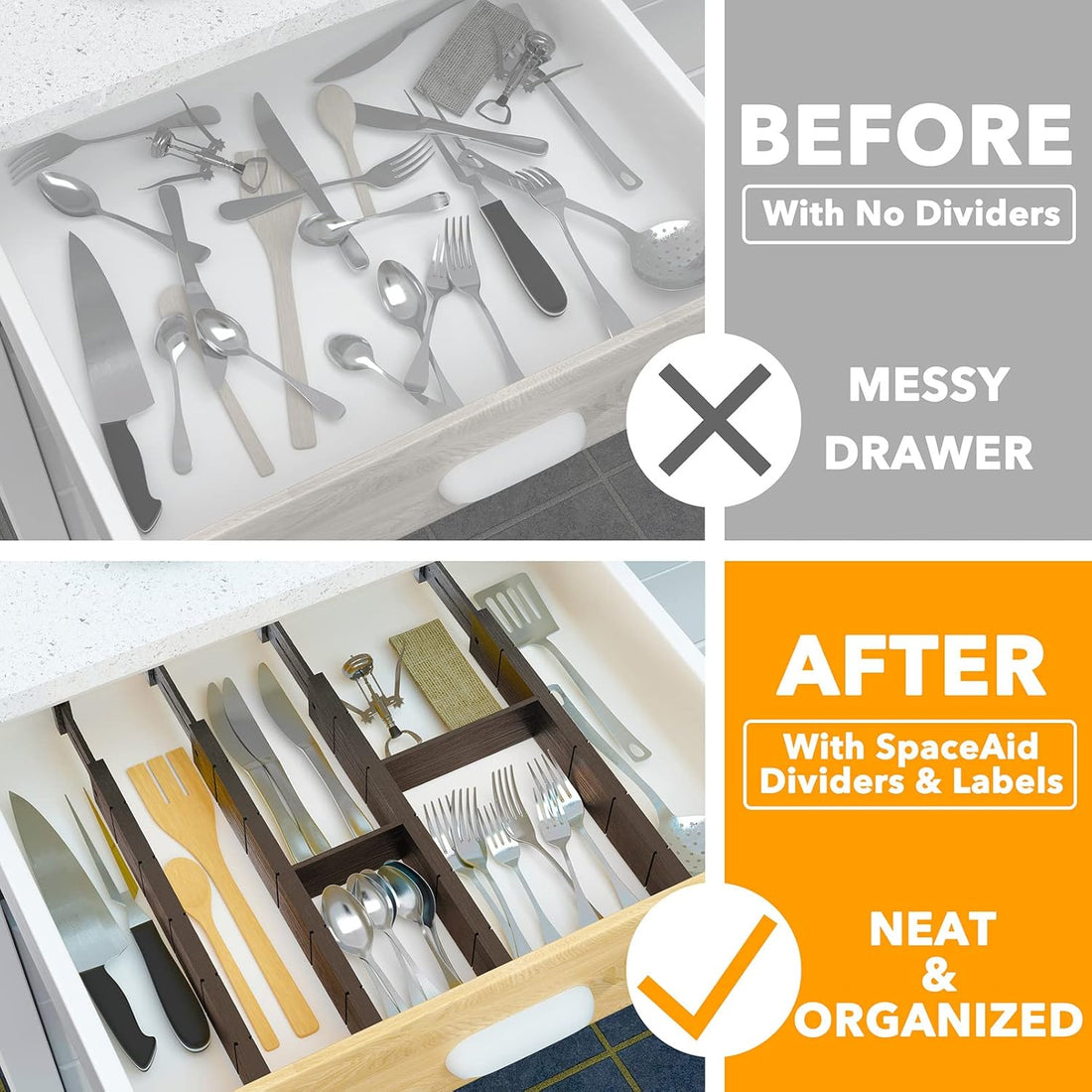 Adjustable Drawer Dividers – Set of 4
