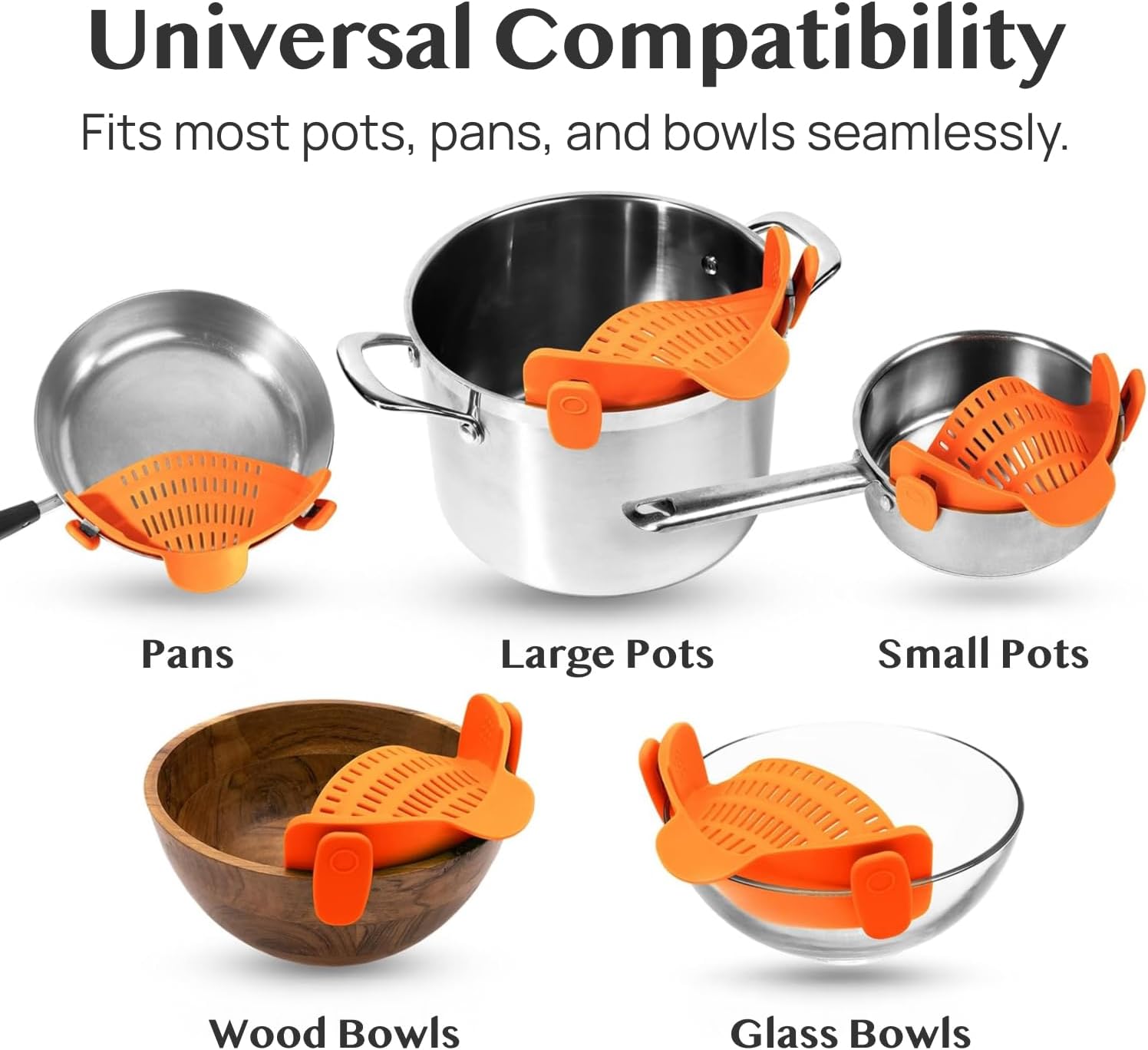 Flexible Snap Strainer for Kitchen Use