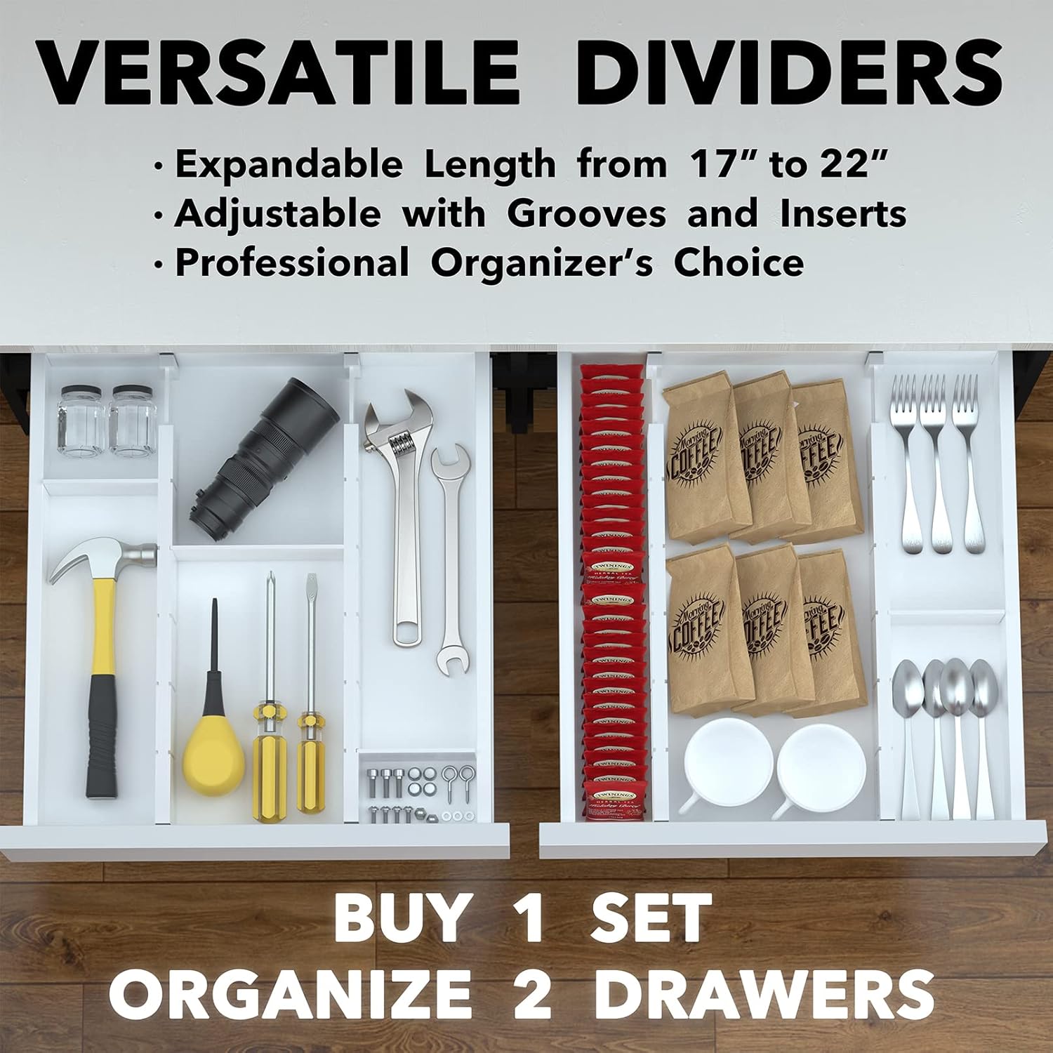 Adjustable Drawer Dividers – Set of 4