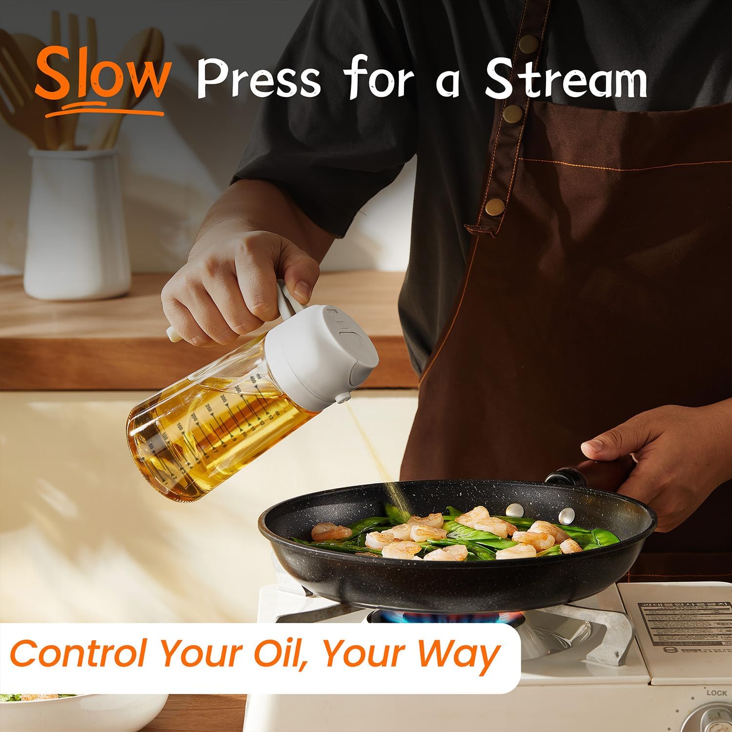 Pump Action Oil Spray Bottle