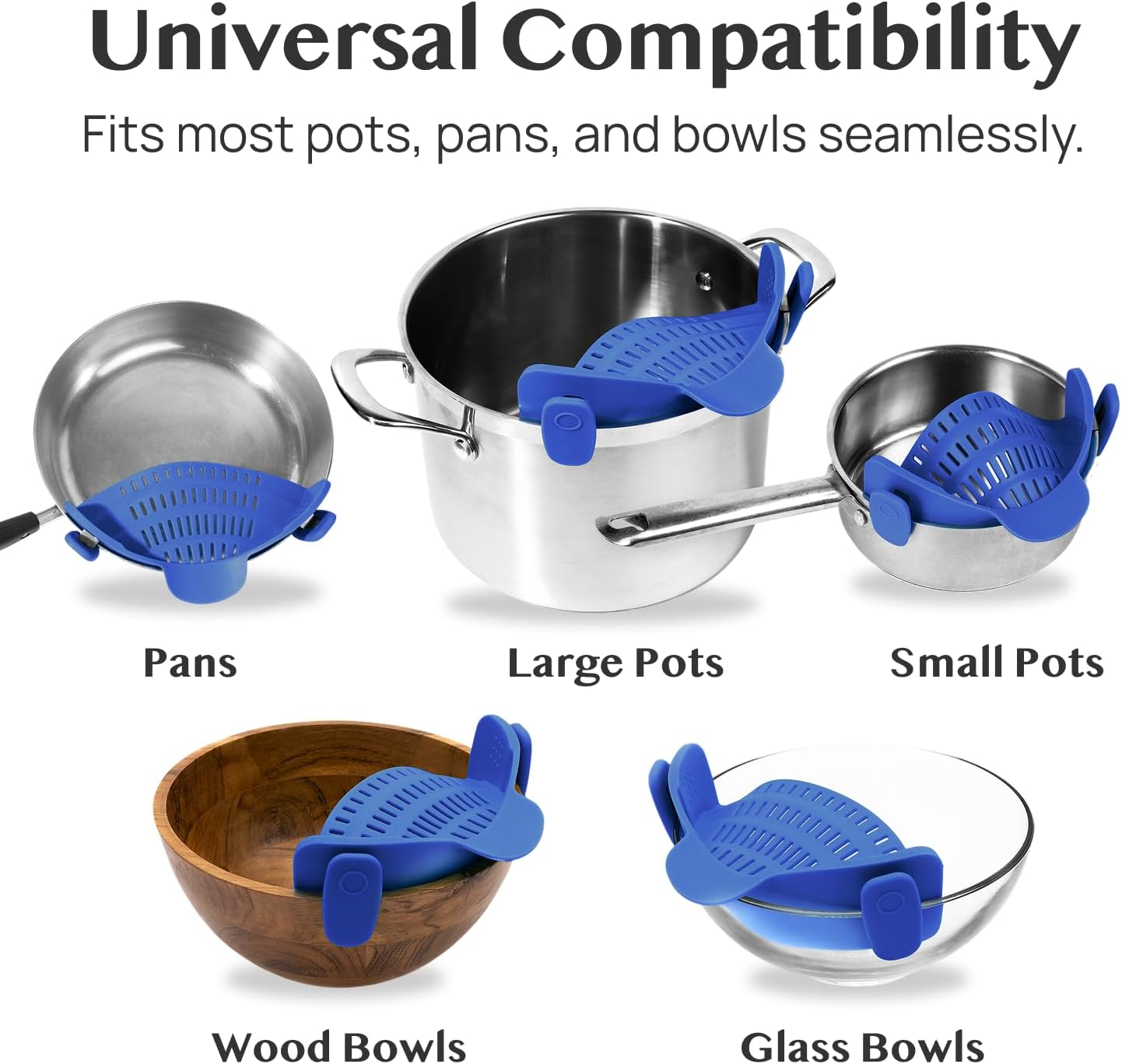 Flexible Snap Strainer for Kitchen Use