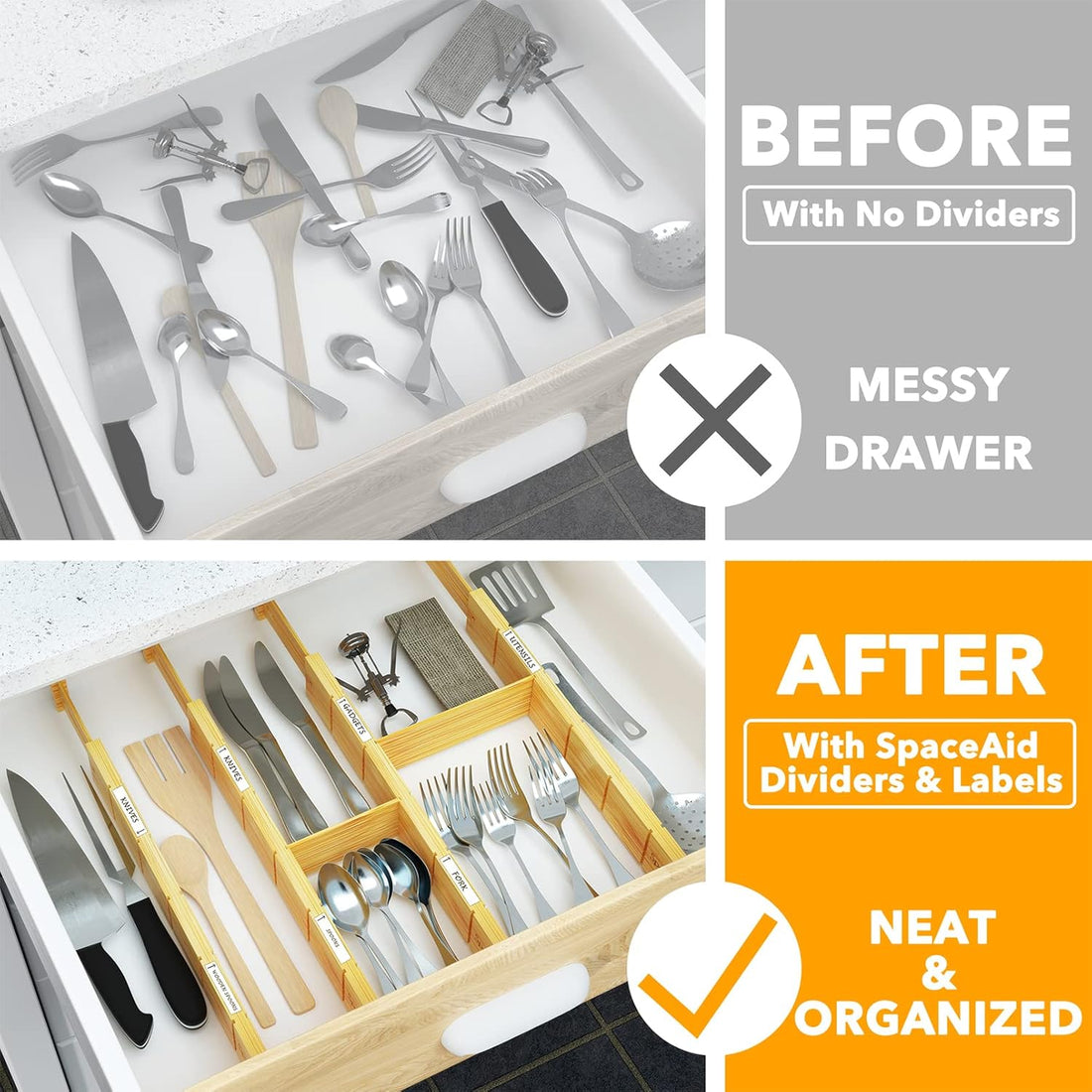 Adjustable Drawer Dividers – Set of 4