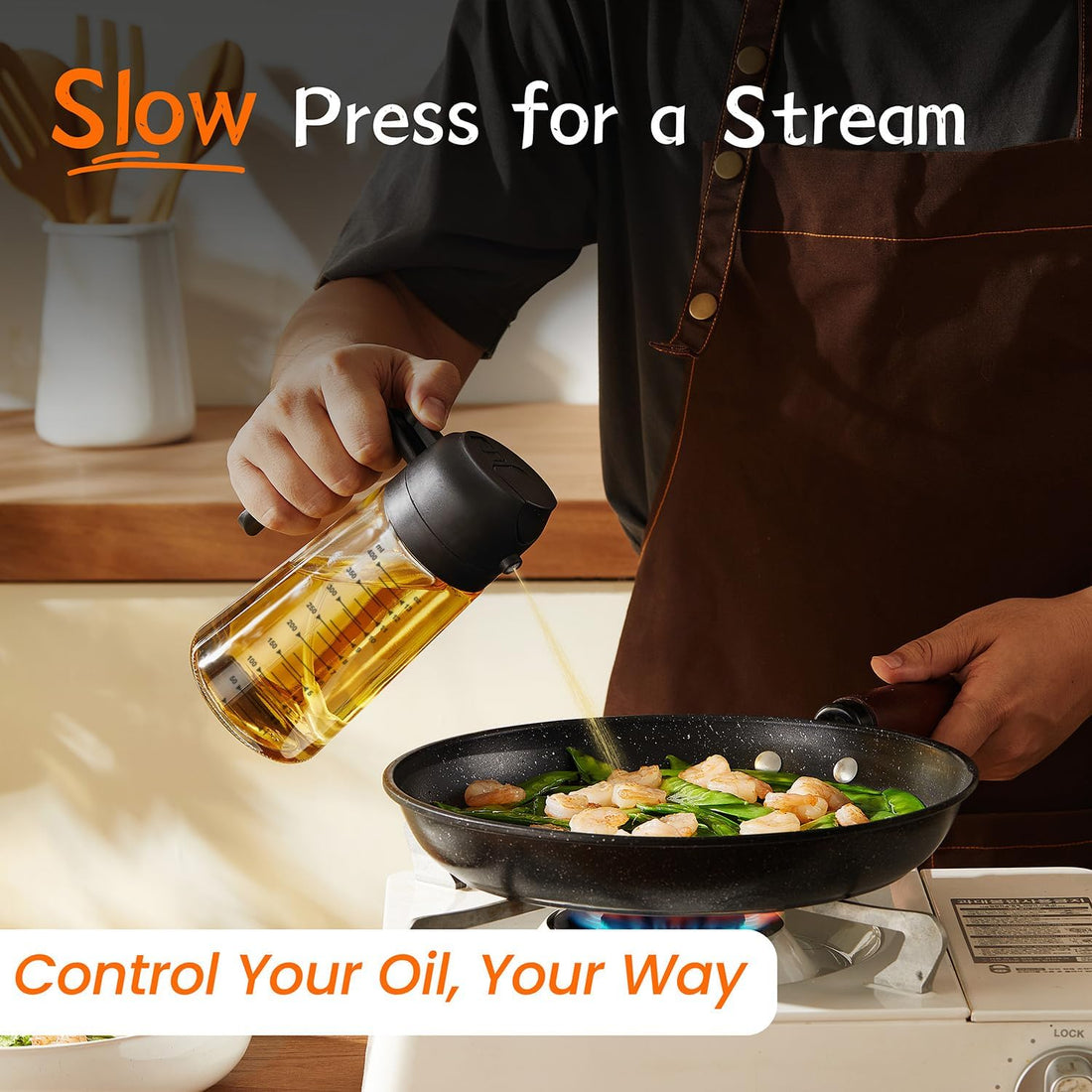 Pump Action Oil Spray Bottle