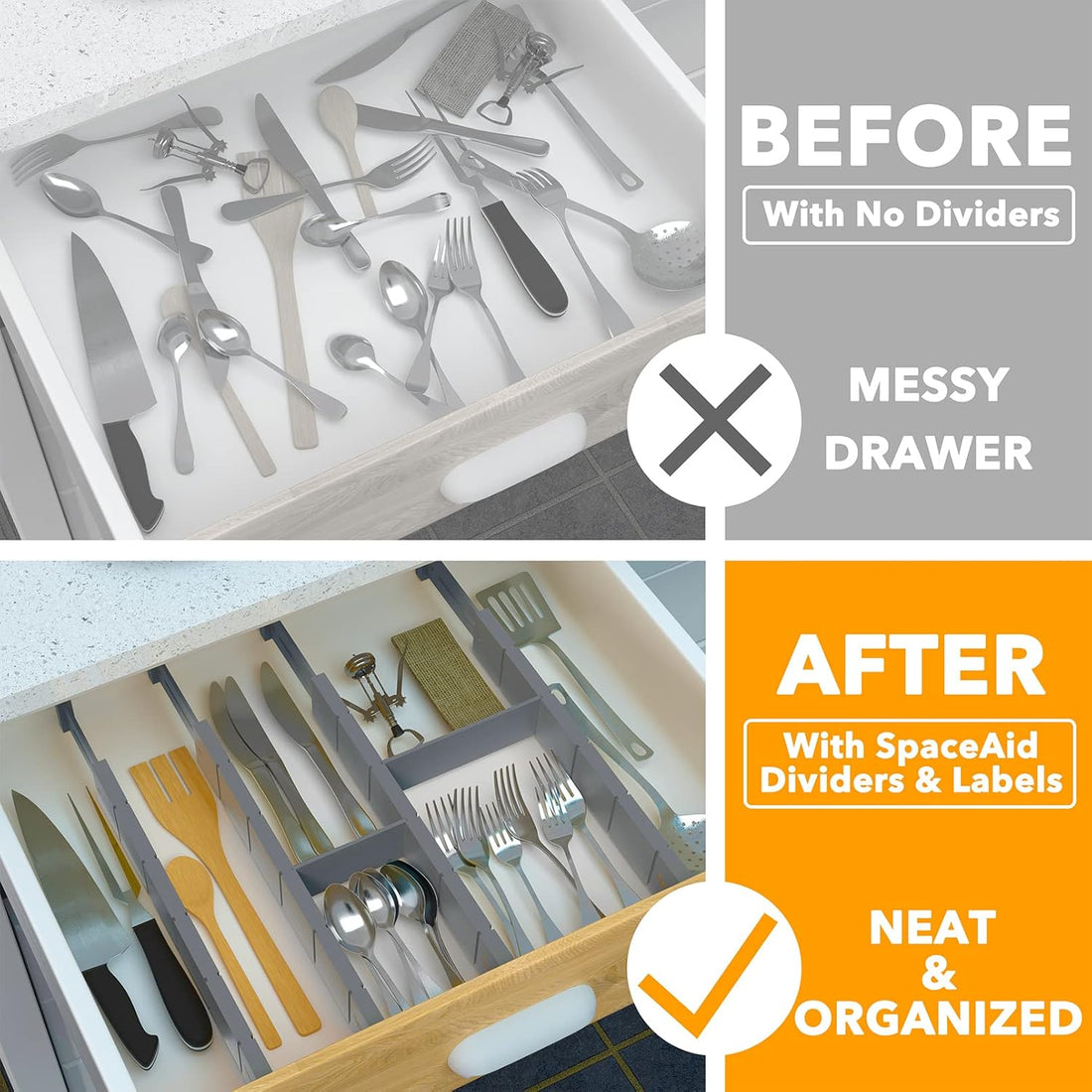 Adjustable Drawer Dividers – Set of 4
