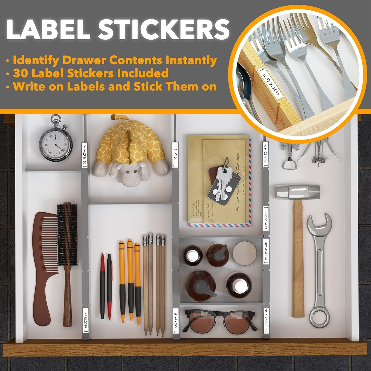 Adjustable Drawer Dividers – Set of 4