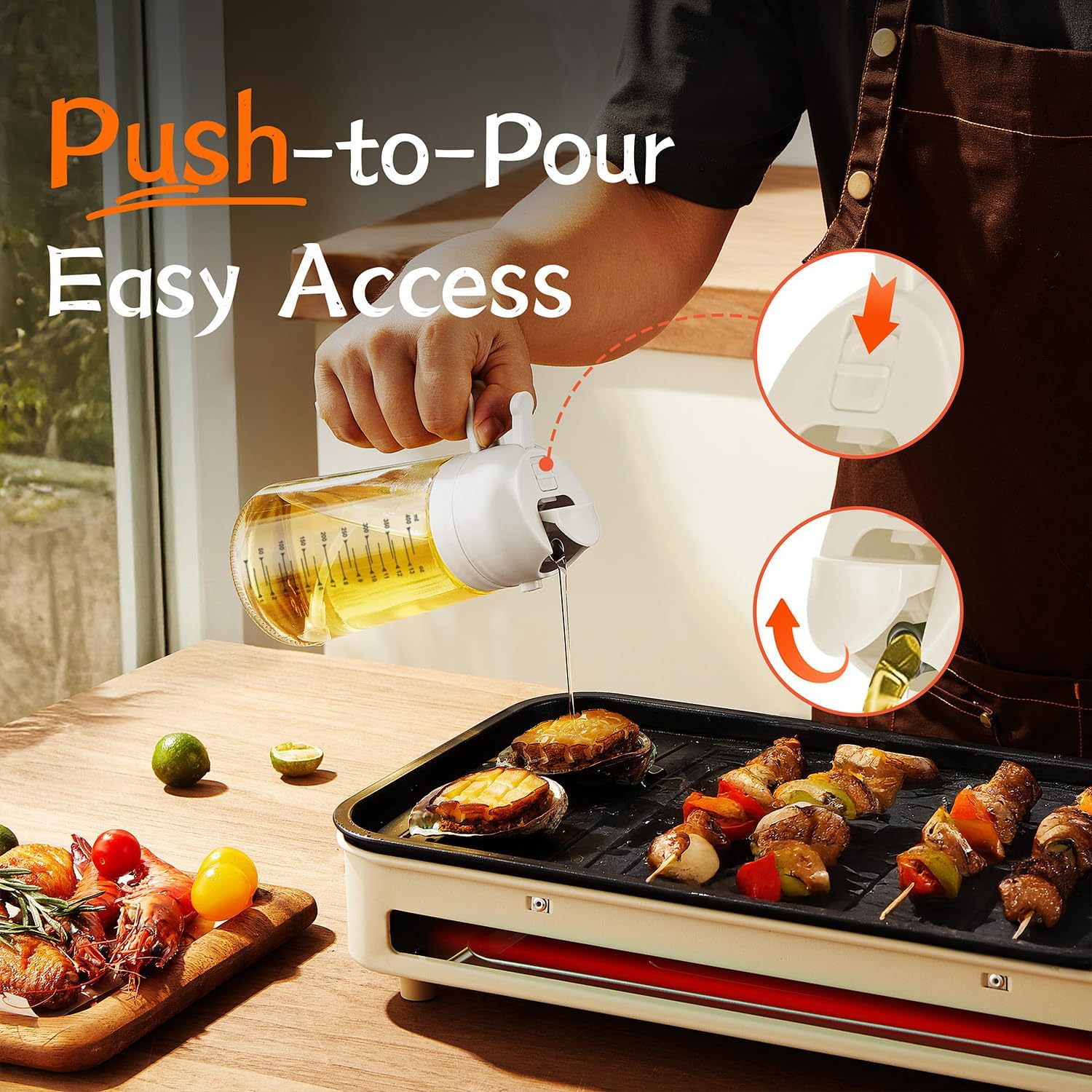 Pump Action Oil Spray Bottle