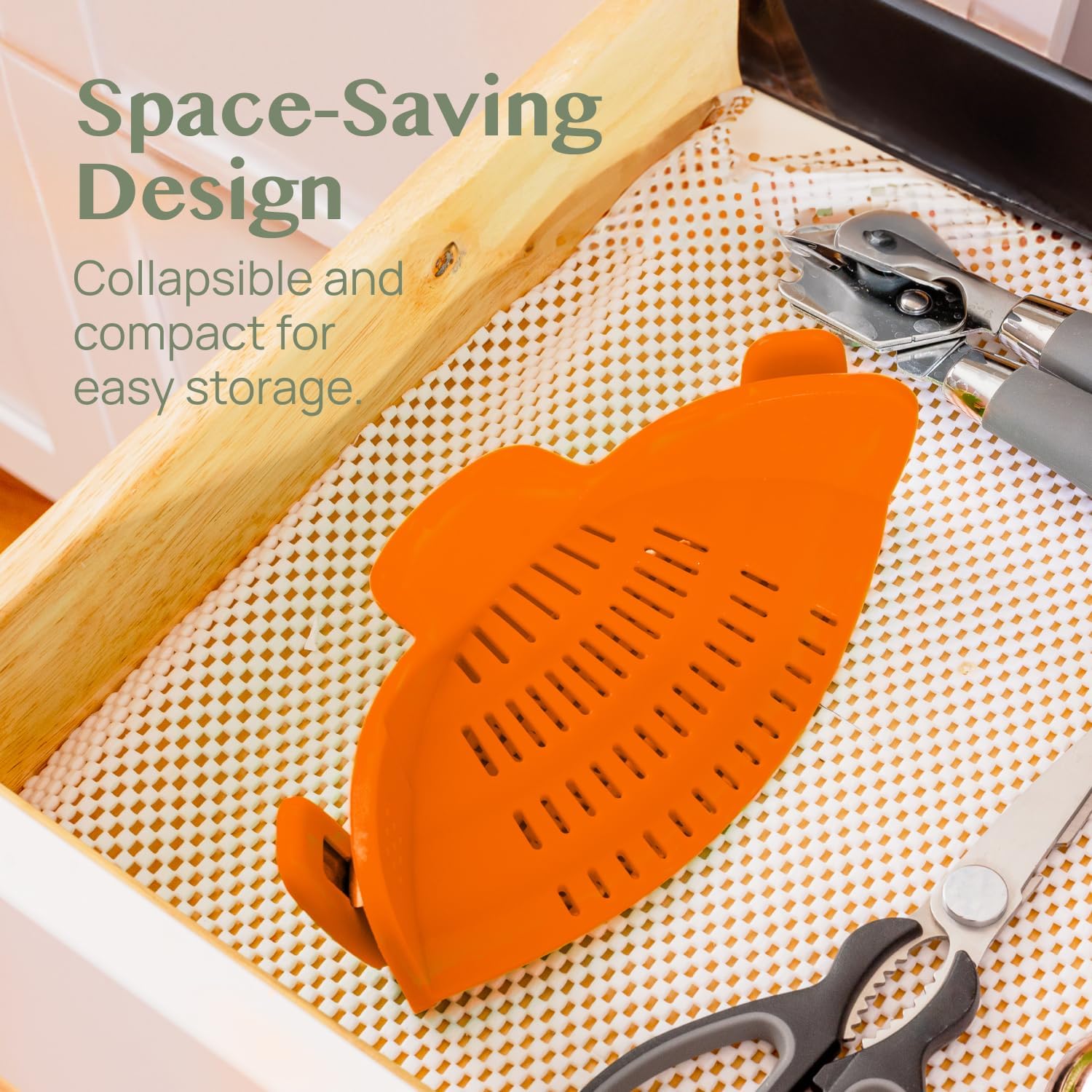 Flexible Snap Strainer for Kitchen Use