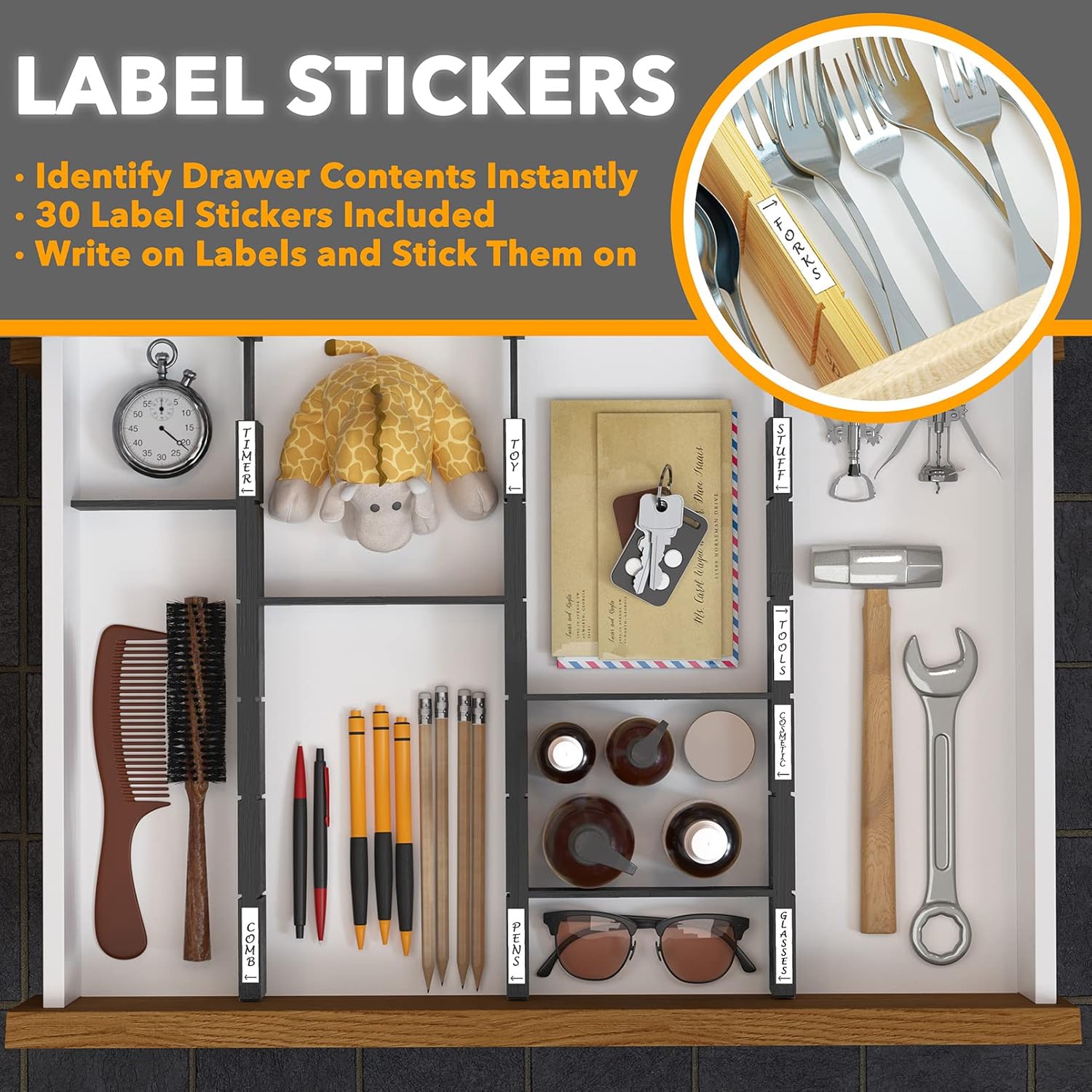 Adjustable Drawer Dividers – Set of 4