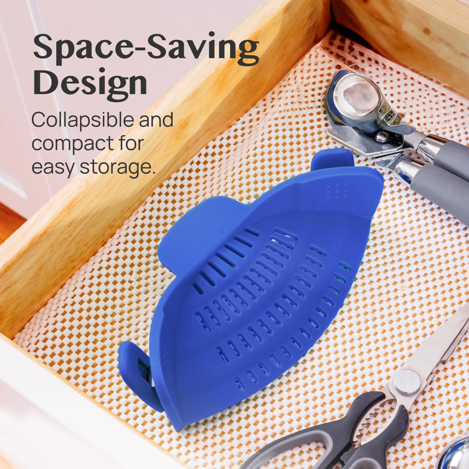 Flexible Snap Strainer for Kitchen Use