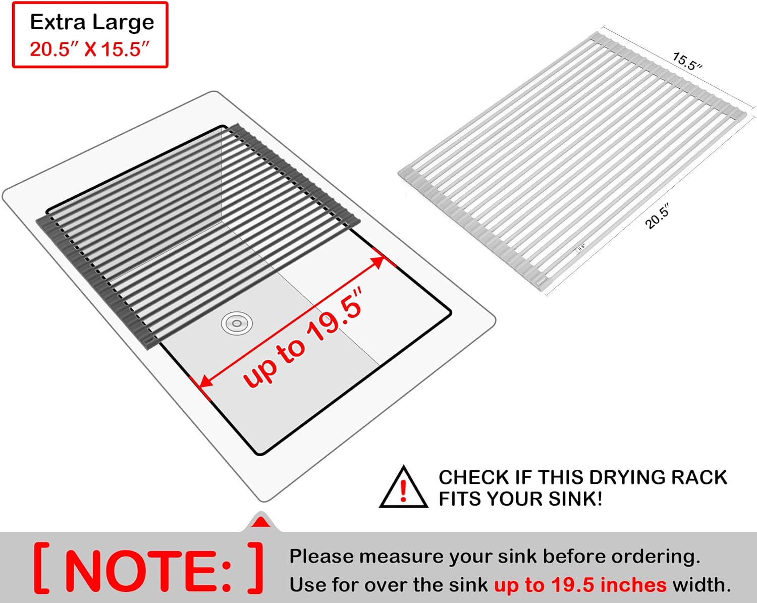 Roll-Up Dish Drying Rack – Over Sink