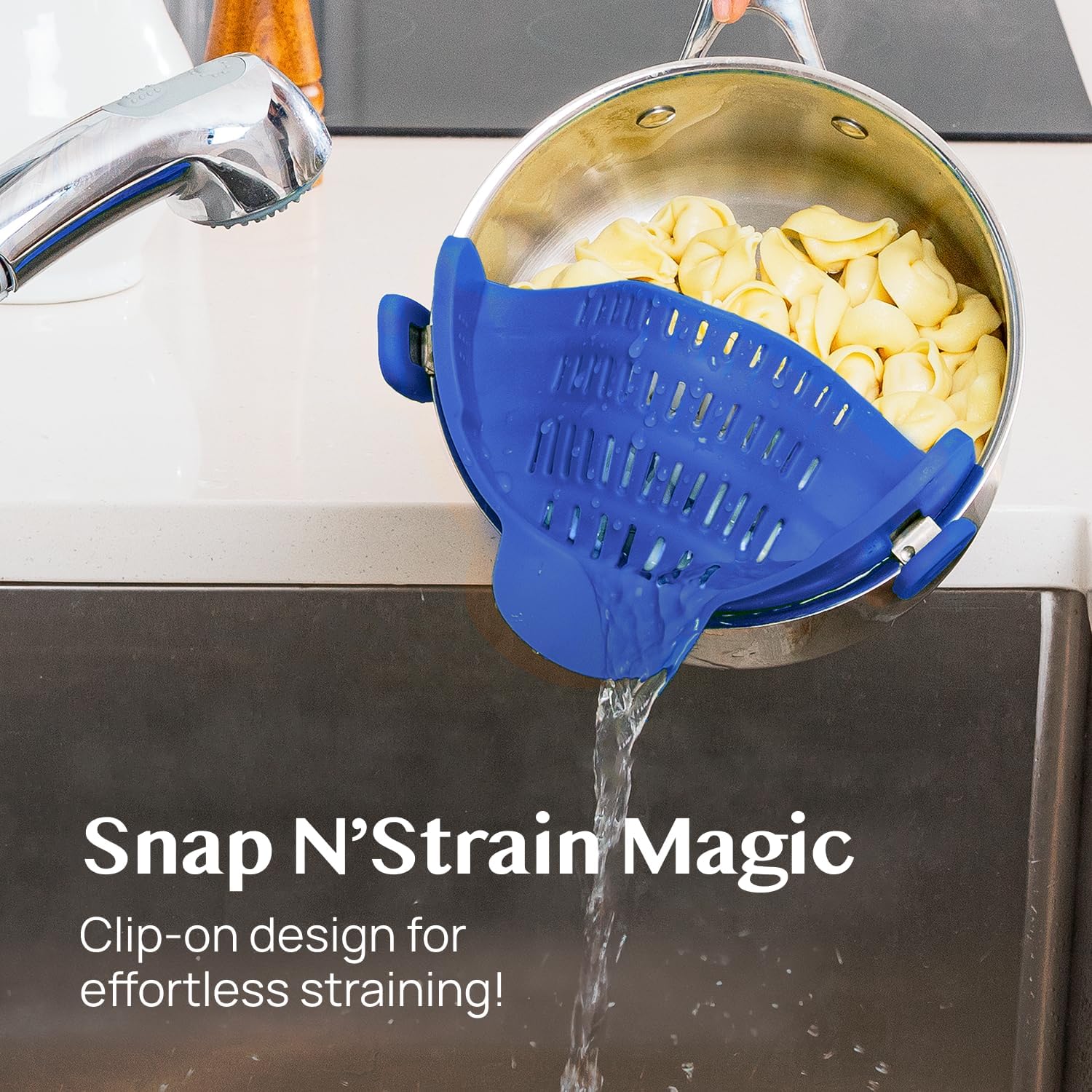 Flexible Snap Strainer for Kitchen Use