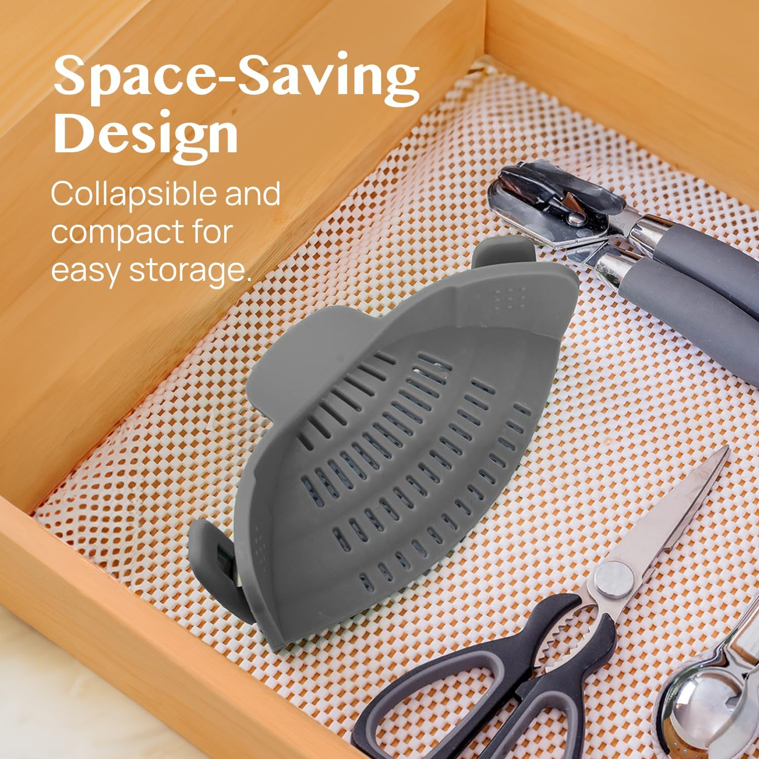 Flexible Snap Strainer for Kitchen Use