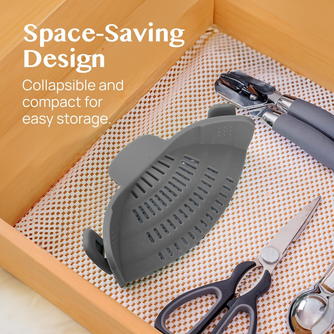 Flexible Snap Strainer for Kitchen Use