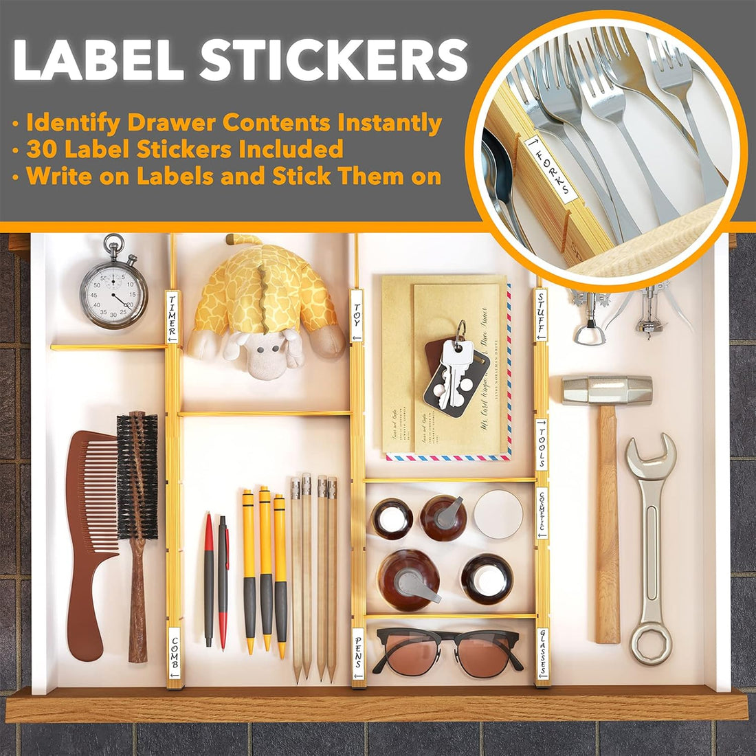 Adjustable Drawer Dividers – Set of 4