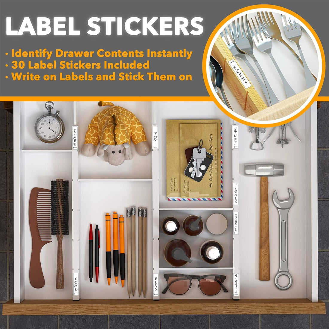 Adjustable Drawer Dividers – Set of 4