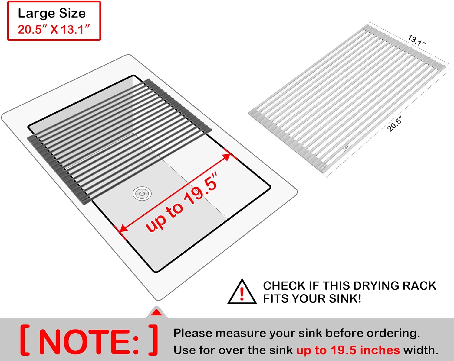 Roll-Up Dish Drying Rack – Over Sink