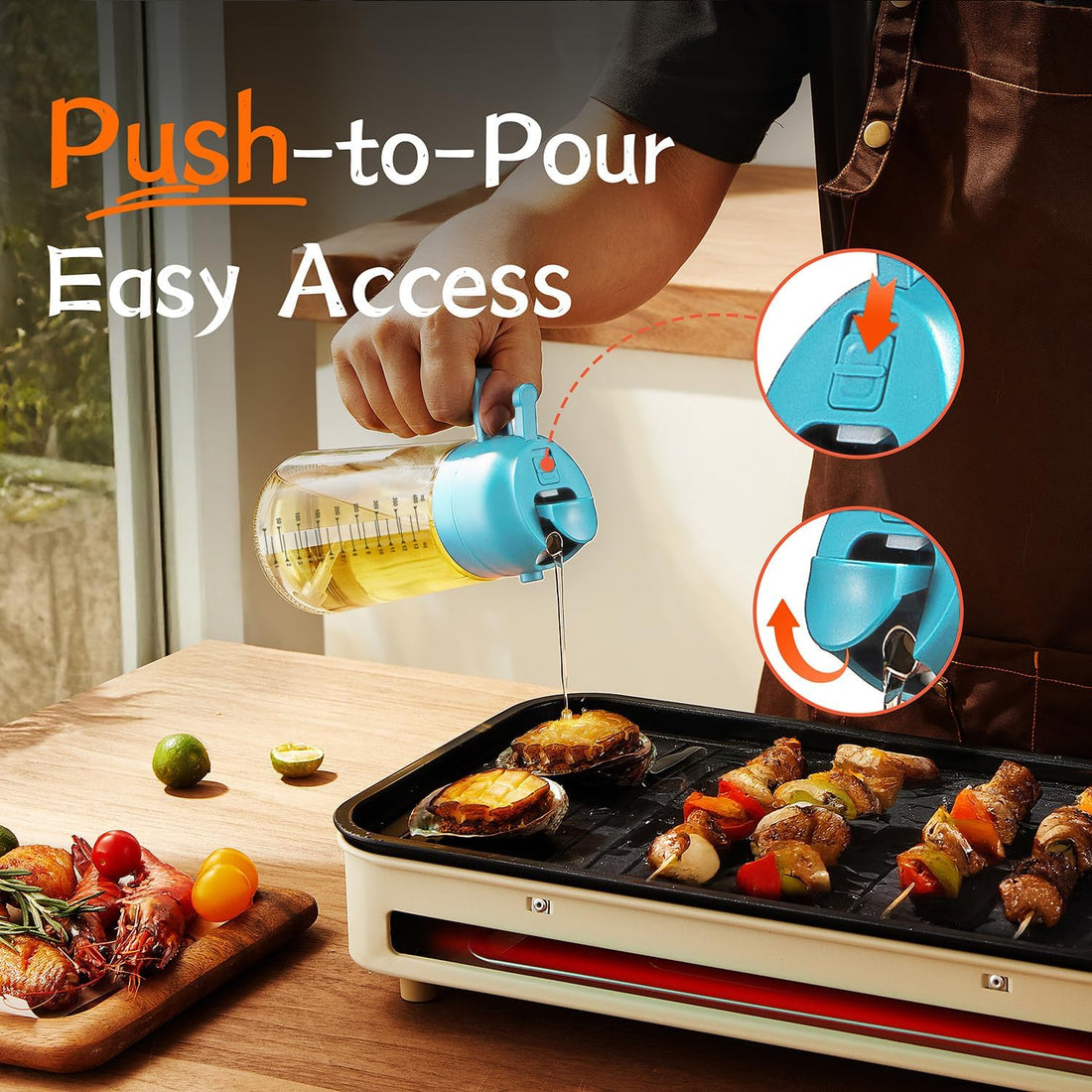 Pump Action Oil Spray Bottle