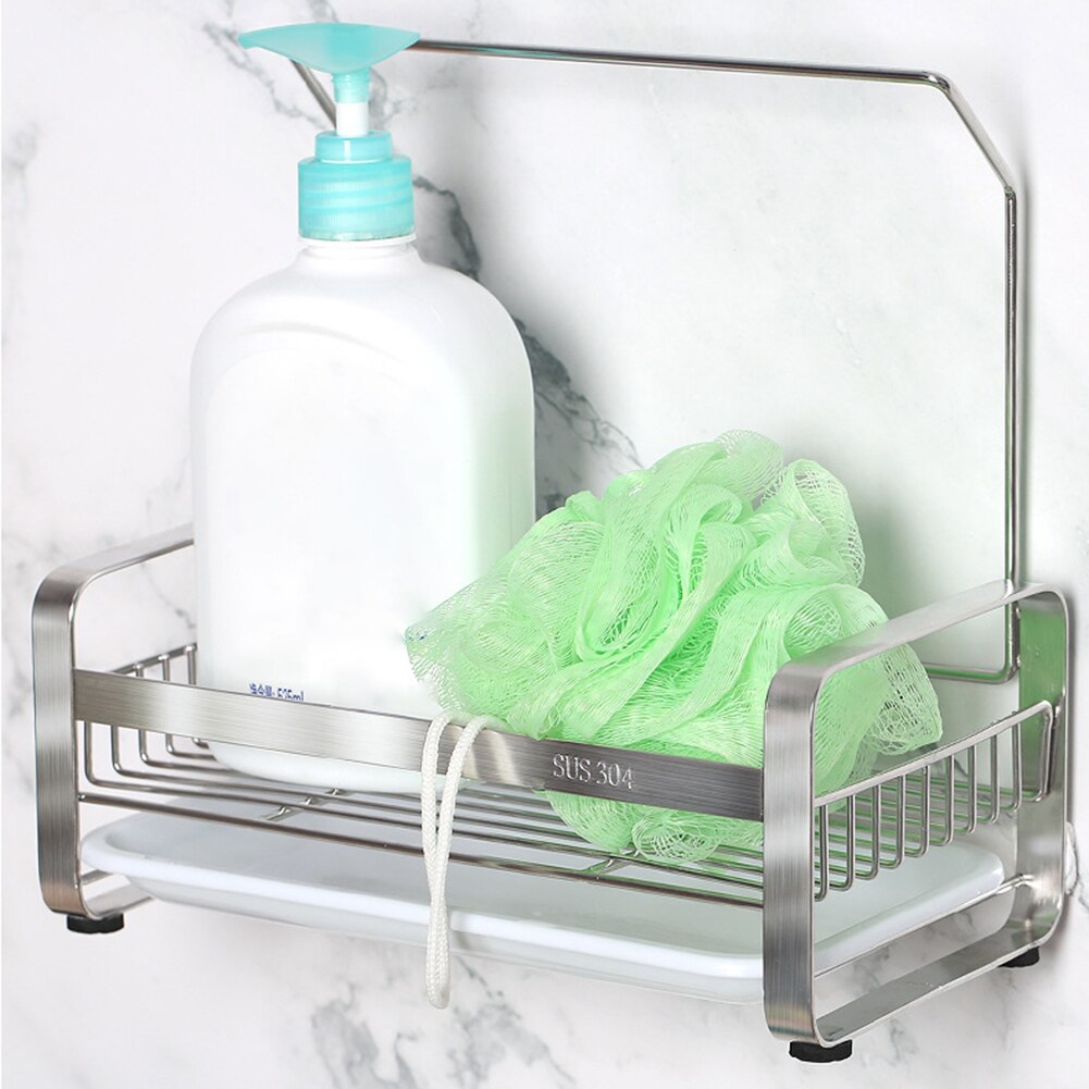Kitchen Towel Sponge Holder Soap Storage Sink Tray Organizer