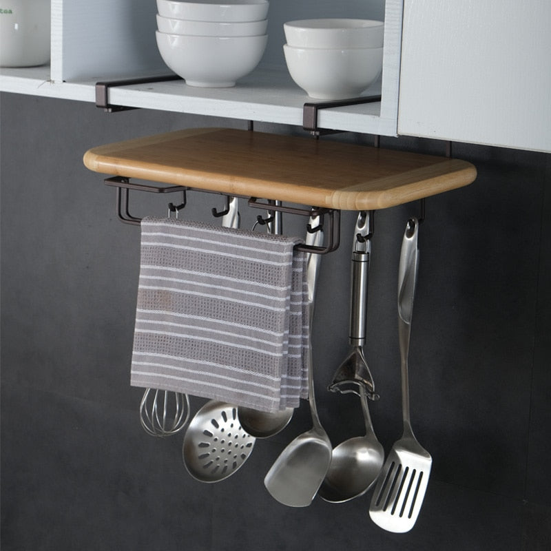 Kitchen Cabinet Organizer Storage Shelf Cupboard Hook Hanger