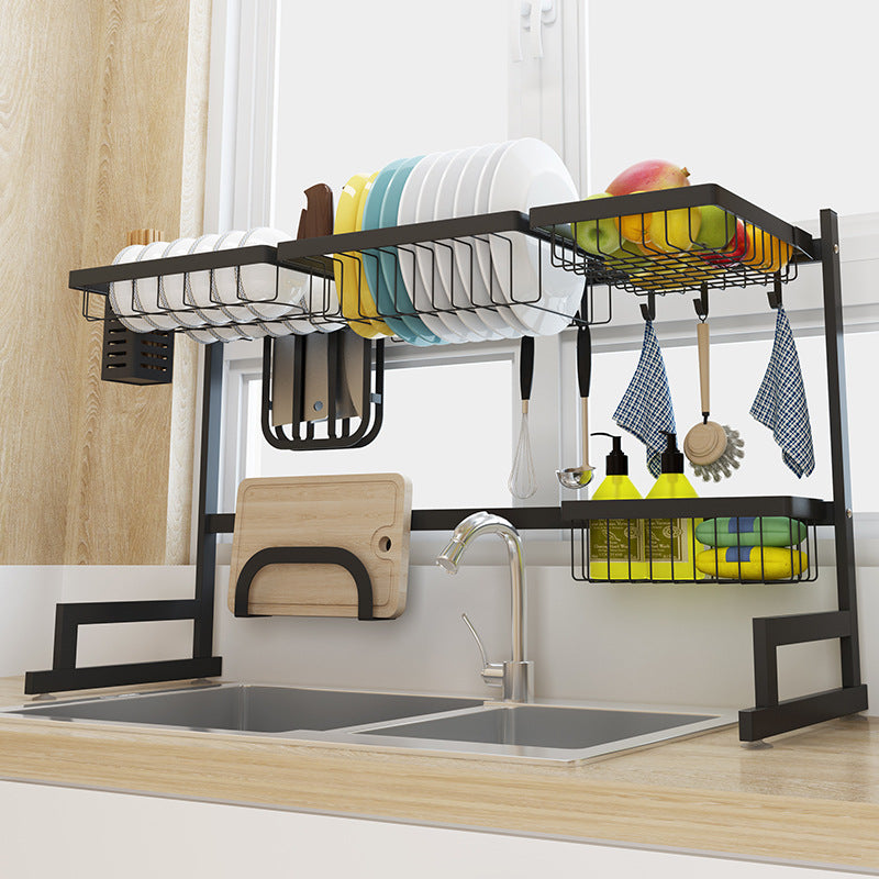 Stainless Steel Sink Rack Plate Storage Rack Kitchen Supplies Drain Shelf