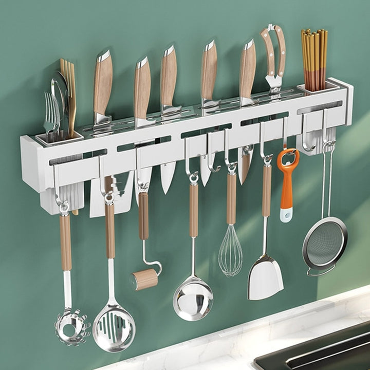 Stainless Steel Knife Holder Wall Mounted Detachable Chopsticks Storage Rack