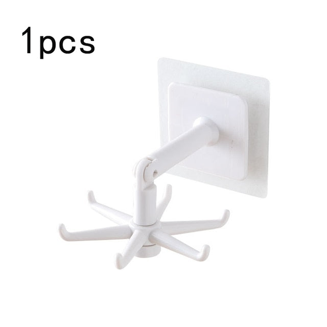 Rotating Hook  Wall Free Punching Multifunctional Glue Hook