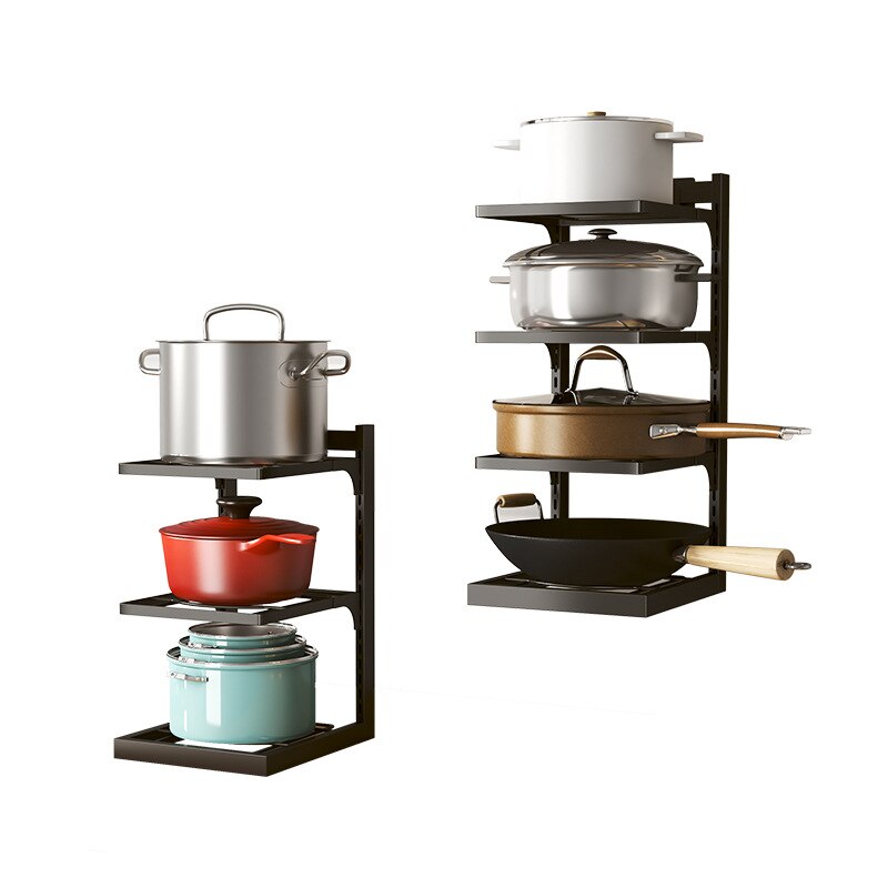 Kitchen Pot Rack Multi-Layer Storage Corner Pot Set Rack