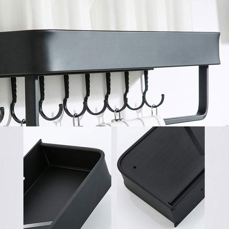 Kitchen Free Perforated Space Aluminum Seasoning Bottle Storage Rack