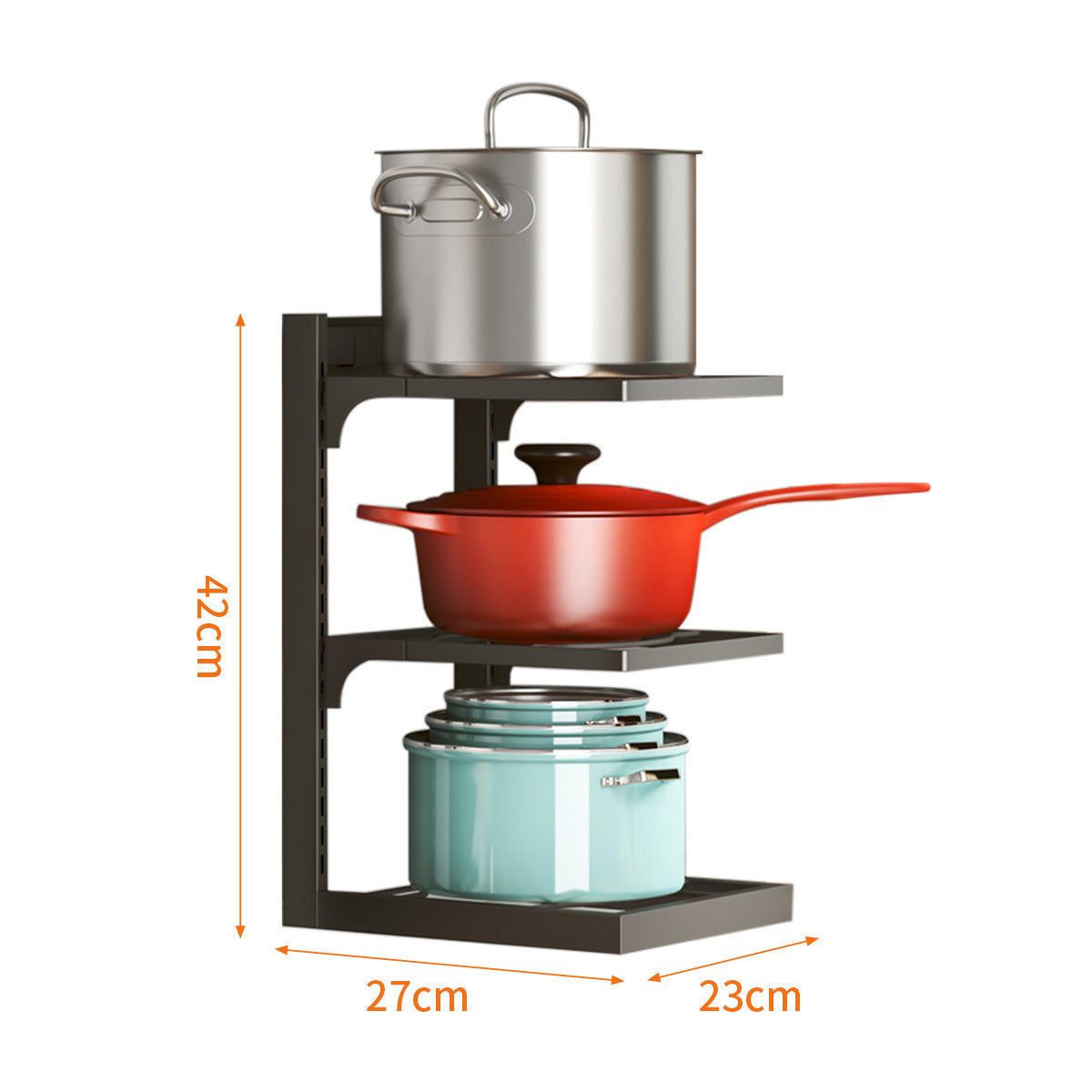 Kitchen Pot Rack Multi-Layer Storage Corner Pot Set Rack