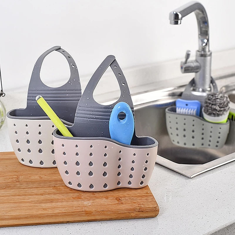 Sink Shelf Soap Sponge Drain Rack Hanging Bag Kitchen Accessorie Bathroom Holder