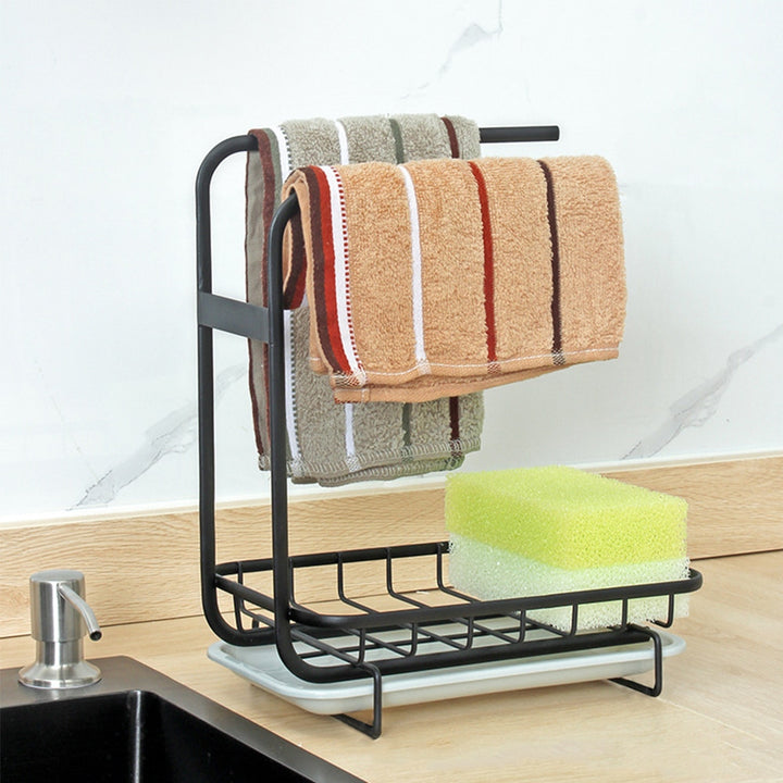 Kitchen Storage Standing Sink Wall Mounted Iron Drainer Organizer