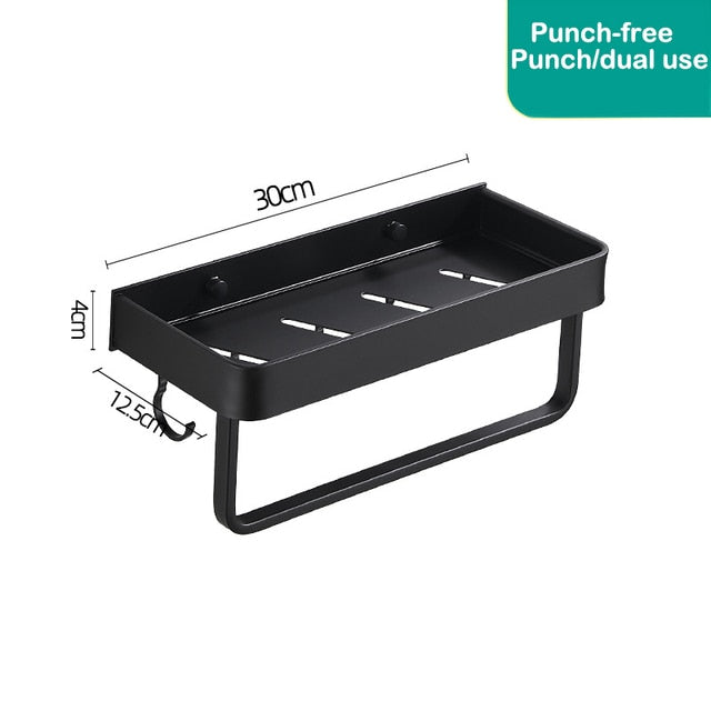 Kitchen Free Perforated Space Aluminum Seasoning Bottle Storage Rack