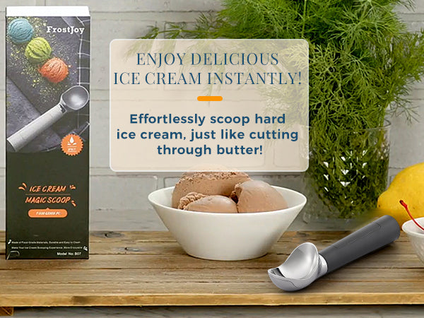 Heated Ice Cream Scoop Rechargeable, Electric Warming Ice Cream Scooper with LED Display, Heats to 158°F for Hard Ice Cream, Easy for Seniors & Kids, IP67 Waterproof (Black, 2 oz)