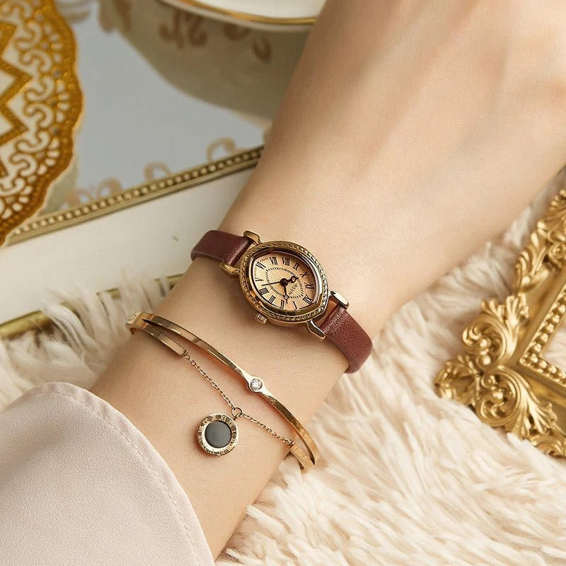 Oval Belt Quartz Movement Waterproof Compact Fashion Watch TrendyZone