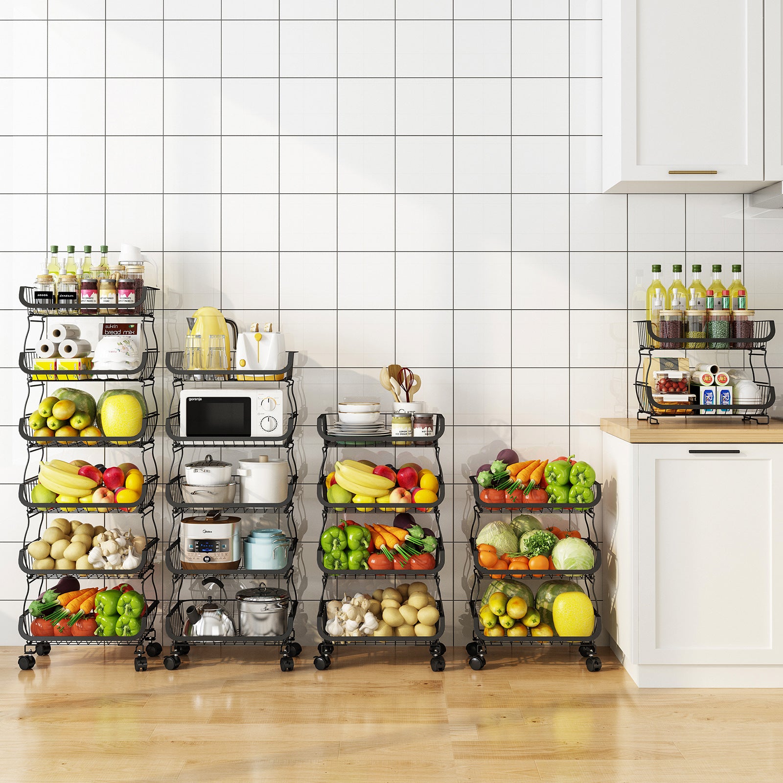 2/3/4/5/6 Layers Kitchen Organizer Storage Rack
